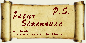 Petar Simenović vizit kartica